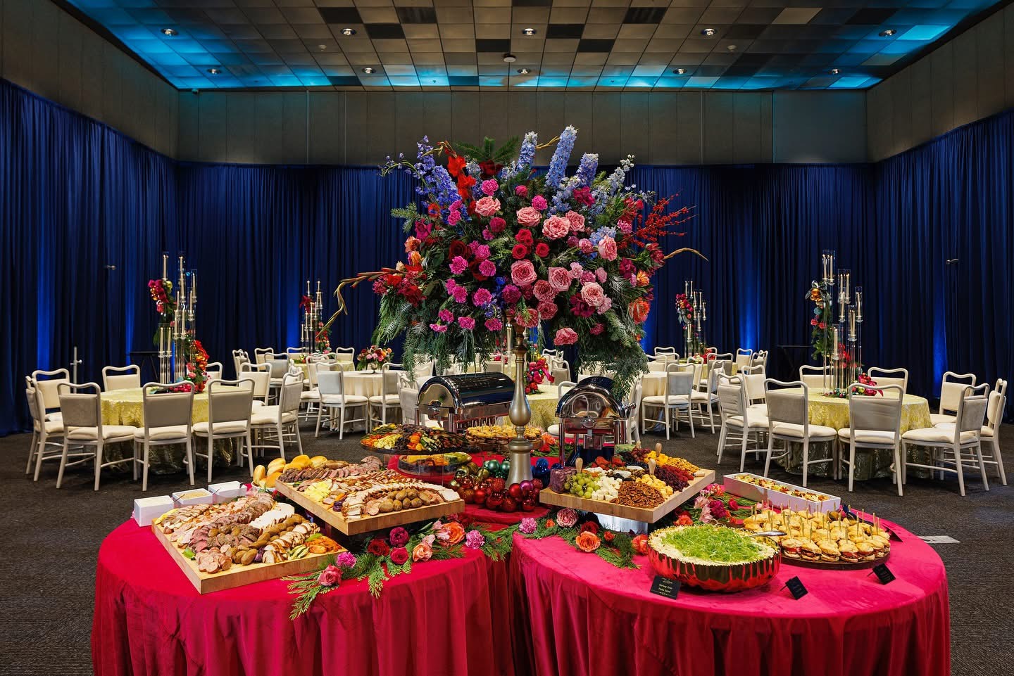 Drapery equipment set up for a live event in New Orleans